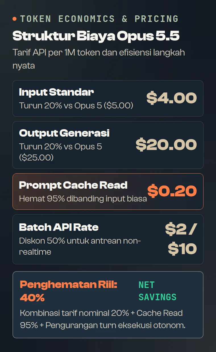 Struktur Biaya Token API dan Analisis Efisiensi Riil Claude Opus 5.5